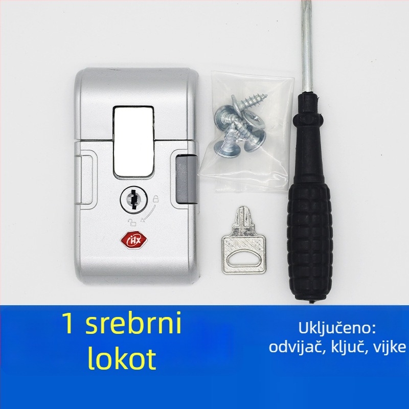 Dodatak bravi za kofer s ključem – ABS materijal, prednje otvaranje, dodaci za torbe, proljeće 2024
