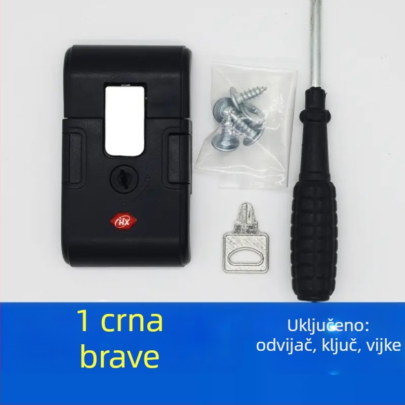 Dodatak bravi za kofer s ključem – ABS materijal, prednje otvaranje, dodaci za torbe, proljeće 2024