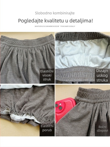 Modra kratka plisirana suknja s visokim strukom i A-linijom, pahuljastog izgleda, jesen 2025
