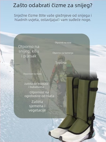 Oxfordovi štitnici za lýtu za vanjski planinski uspon — za odrasle, vodootporna zaštita stopala i listova