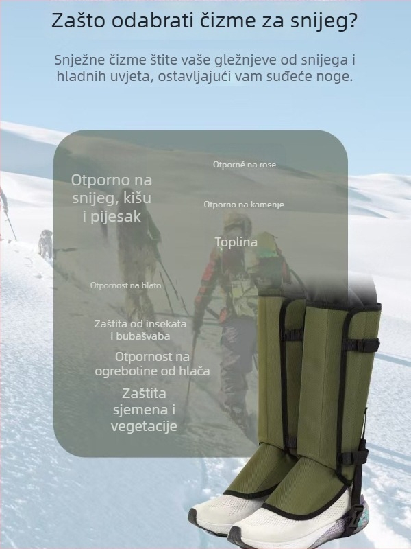 Oxfordovi štitnici za lýtu za vanjski planinski uspon — za odrasle, vodootporna zaštita stopala i listova