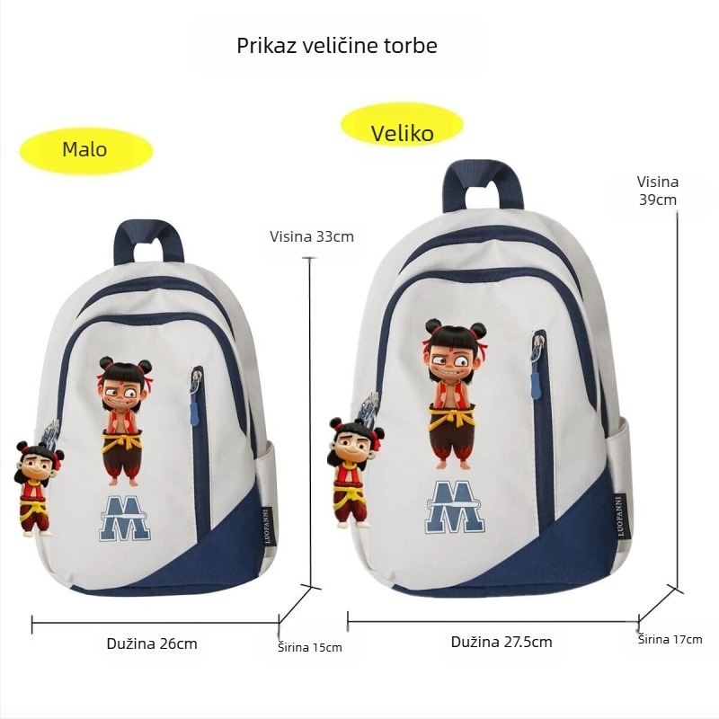 Dječji ruksak za školu – prozračan, vodootporan, izuzetno lagan, Oxford tkanina, motiv anime i crtani likovi