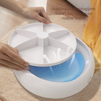 JUNGU šestero-komponentni automatski hranilnik za mokru hranu kućnih ljubimaca, Bluetooth upravljanje putem aplikacije, odvojiv, težina 1580 g