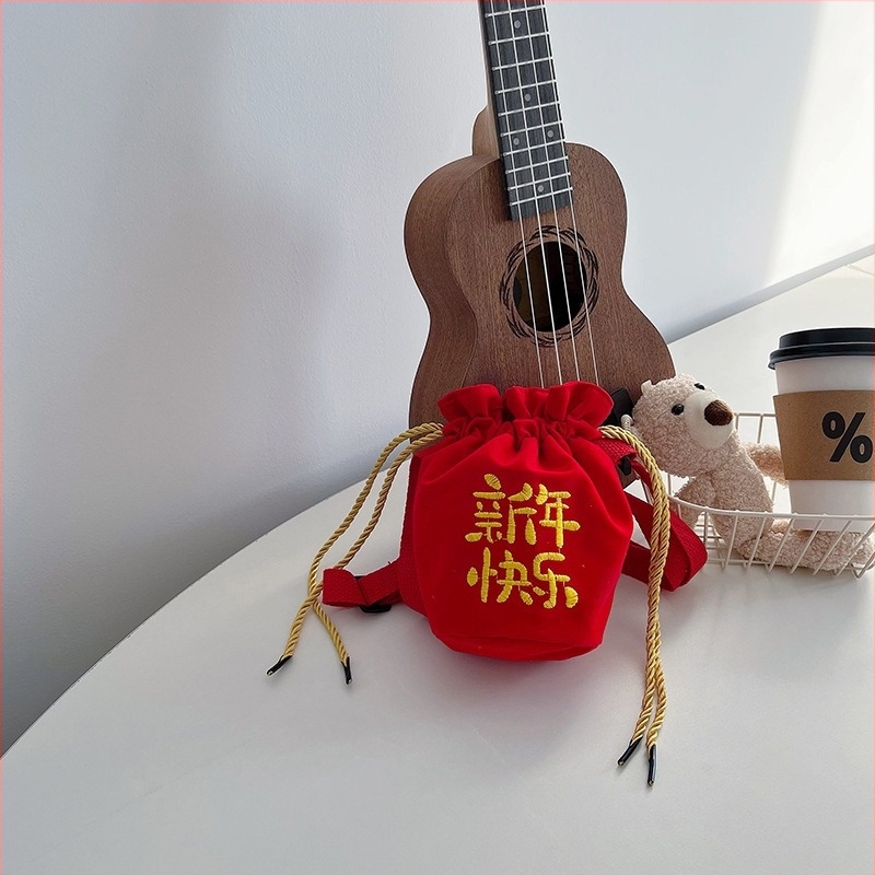 Dječja torbica s remenom za novac, našiven Fu lik, ultralakana platnena torbica s podstavom od poliestera, razigran stil za svakodnevnu upotrebu u vrtiću