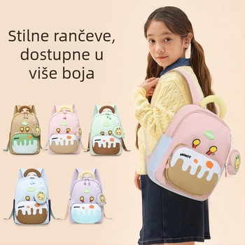 Dječji ranac s crtanim motivom, lagan i moderan, vodootporan, s zaštitom kralježnice i zakrivljenim naramenicama, za vrtić