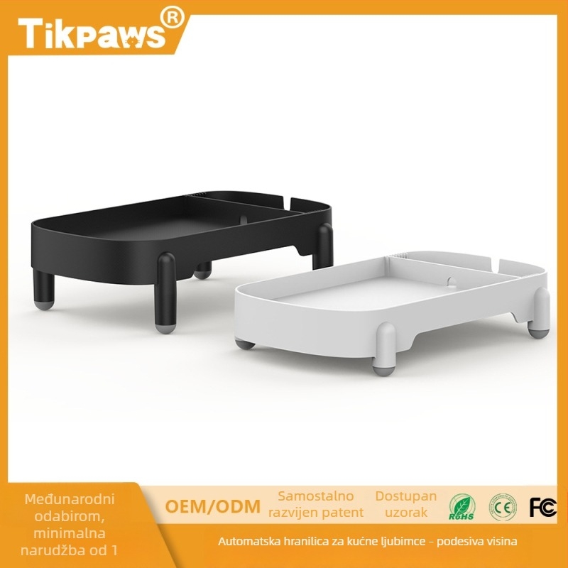 Automatska hranilica za mačke s podignutim stalkom, odvojiva, podesiva visina