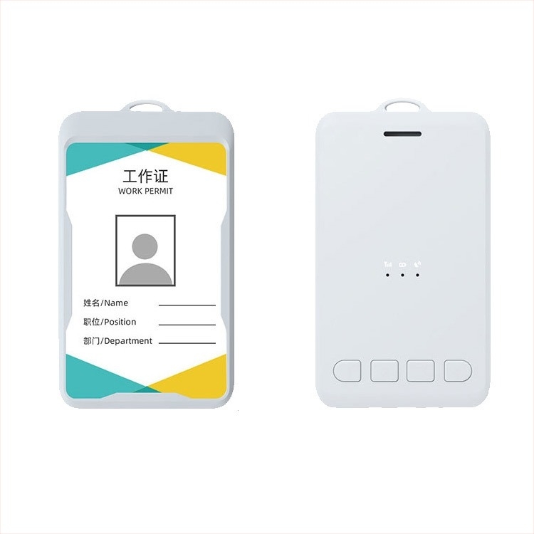 Inteligentna elektronička radna iskaznica s GPS/Beidou lokatorom, model T808, točnost GPS 5–15 m, alarmi SOS, Mobilno i Ograde, dimenzije 101×60×11 mm, baterija 1500 mAh