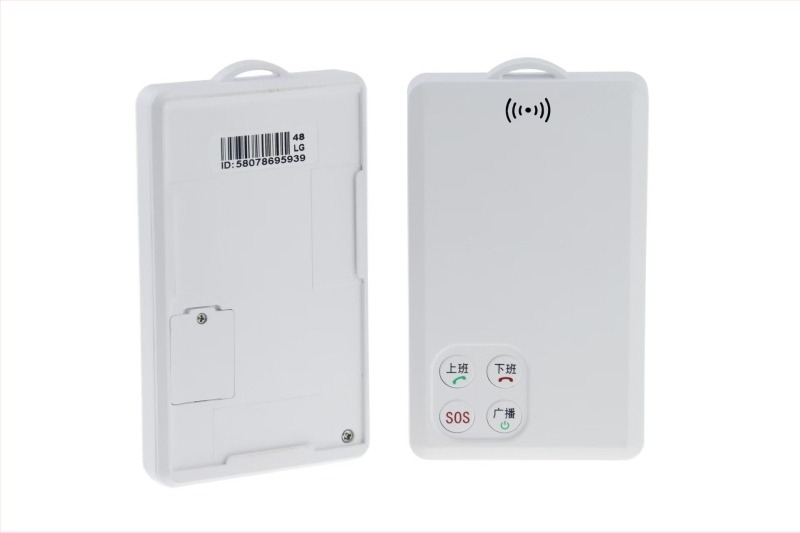 Inteligentna elektronička radna iskaznica s GPS/Beidou lokatorom, model T808, točnost GPS 5–15 m, alarmi SOS, Mobilno i Ograde, dimenzije 101×60×11 mm, baterija 1500 mAh