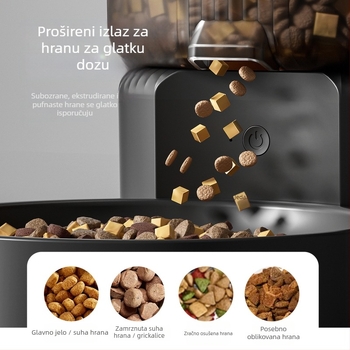 Pametna hranilica za kućne ljubimce 3L, daljinsko upravljanje putem mobilne aplikacije za mačke i pse, vremensko doziranje, odvojivi dizajn