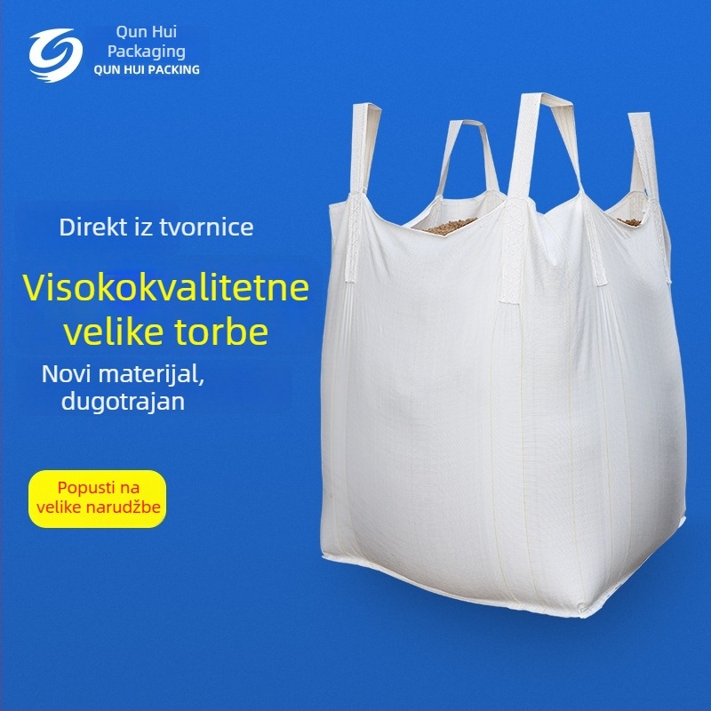 Kvadratna kontejner vreća, PP materijal, kapacitet 1–2 tona, prilagodljivo, otpornost na habanje 60, UV zaštita