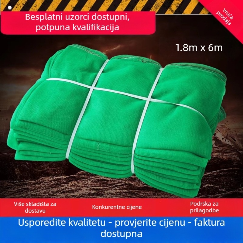 Vatrootporna sigurnosna mreža za gradilište s gusto vertikalnom mrežom za skelu – otporna na prašinu; Podrijetlo: Linyi, Shandong