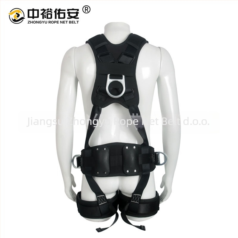 Petopojasni sigurnosni pojas za rad na visini u industriji vjetroenergije – pojas od poliestera/legiranog čelika, sigurnosna užad od najlona, Zhongyu you'an