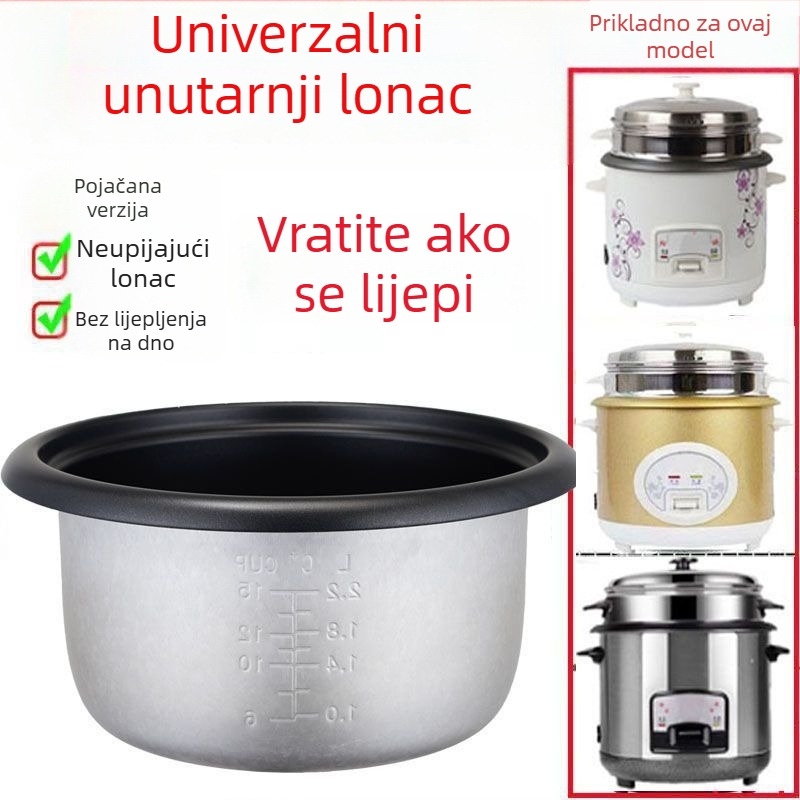 Unutarnja posuda za rižar – trokuti oblik, neprijanjajući premaz, univerzalni dodatak