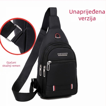 Muška prsna torba od Oxford platna, vodootporna, izolacija, proširivi kapacitet, zaštita kralježnice