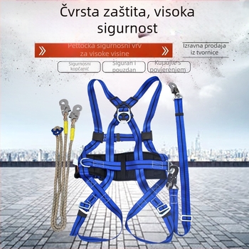 Sigurnosni pojas za gradilište — pet-točkovni i trotočkovni pojas, zaštita od pada, rad u visini, električar s dvostrukim stražnjim pričvršćivanjem
