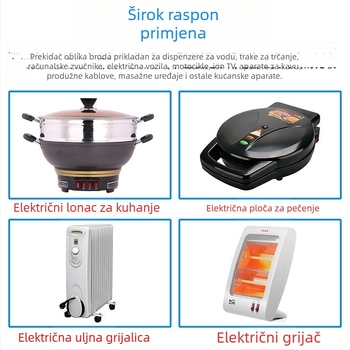 Termostatski prekidač za uljni grijač, visokog kapaciteta 16A, dvostruki 4/6-pinski priključak, dodatak za grijač
