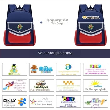 Ruksak u britskom stilu od Oxford materijala, unisex, kapacitet ispod 20 L, s ispisanim logom i mogućnošću prilagođavanja