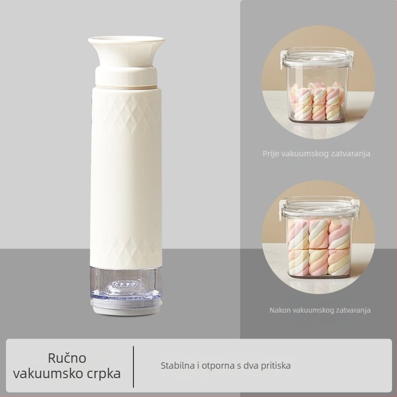 Vakuumska kutija za hranu, kvadratna plastična kutija za začine i zrna kave, otporna na vlagu 501–800 ml
