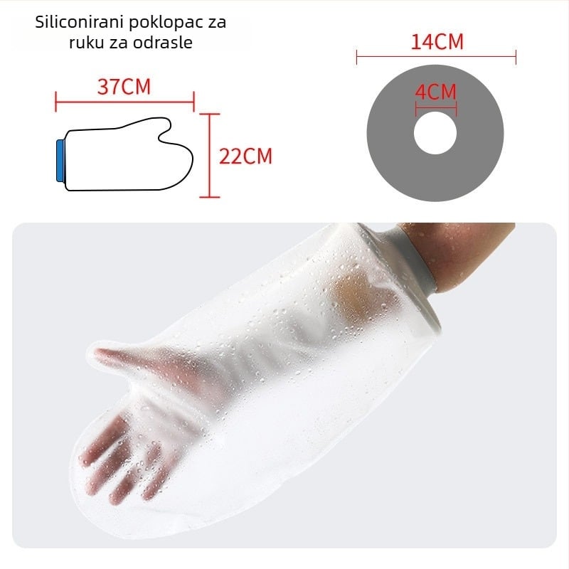Vodootporna zaštitna maska za kupanje za gips – silikon + PVC, 200 g, za odrasle i djecu, pogodna za plažu, kupanje i tuširanje
