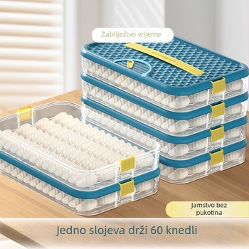 Kutija za knedle od plastike – zatvorena za očuvanje svježine, pogodna za zamrzivač, kuhinjsko skladištenje