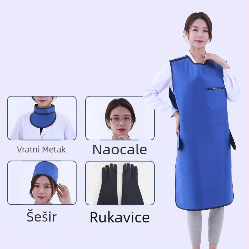 Olovni zaštitni prsluk za zaštitu od RTG zračenja pri zubnim/CT snimkama, marke Yulong, Oxford tkanina, Pb ekvivalent 0,5/0,35 mm, pogodan za ambulantu, odjel, CT sobu, laboratorij