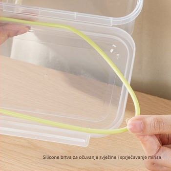 Plastična kutija za hladnjak za zamrznuto meso, prehrambena plastika, mikrovalna sigurnost, kapacitet 301–500 ml i 800–1000 ml, jednoslojna, brtvljenje