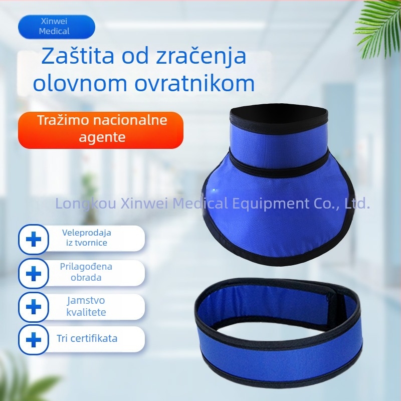 Olovni X-zračni štitnik za dentalni CT — pravokutni tip ili integrirani oblik; debljina olova 0,5 mm ili 0,35 mm; pogodno za stomatološke klinike i radiologiju