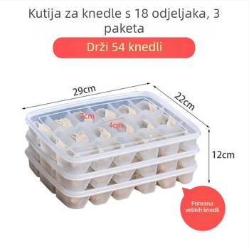 Kutija za knedle s poklopcem, plastika za hranu, prijenosna, skladištenje, očuvanje svježine