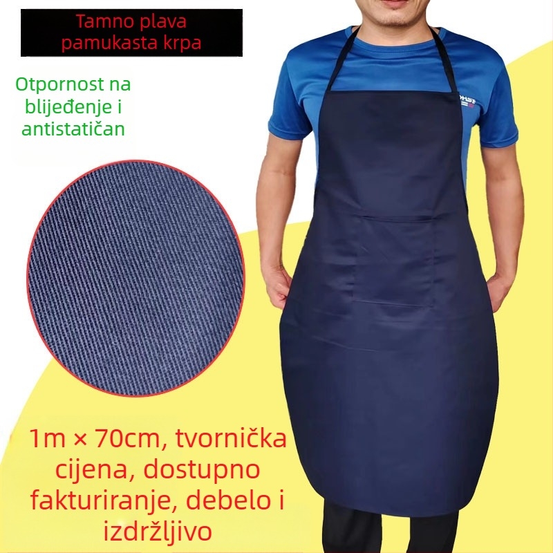 Teliheng pamučno-poliesterska pregača sa rukavima, otporna na habanje i ojačana, za tvornicke operacije (Težina 60–200; mehanička obrada; pejzažno uređenje; tekstilna industrija)