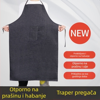 Denim pregača za zavarivanje, unisex, strukna pregača za posao, debela i otporna na habanje, veličine 90×60 cm, 100×70 cm, 110×75 cm