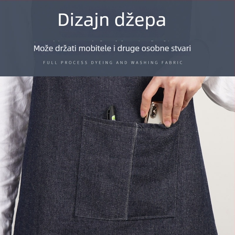 Denim pregača za zavarivanje, unisex, strukna pregača za posao, debela i otporna na habanje, veličine 90×60 cm, 100×70 cm, 110×75 cm