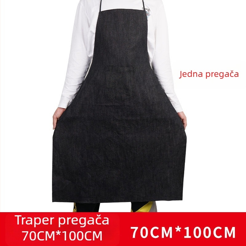 Denim pregača za zavarivanje, unisex, strukna pregača za posao, debela i otporna na habanje, veličine 90×60 cm, 100×70 cm, 110×75 cm