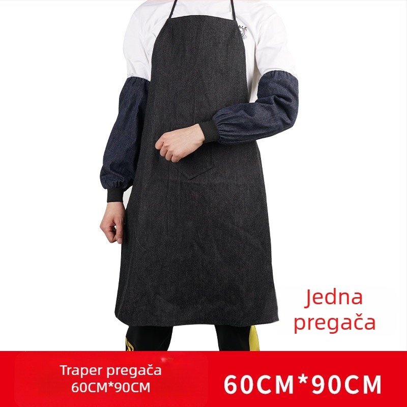 Denim pregača za zavarivanje, unisex, strukna pregača za posao, debela i otporna na habanje, veličine 90×60 cm, 100×70 cm, 110×75 cm