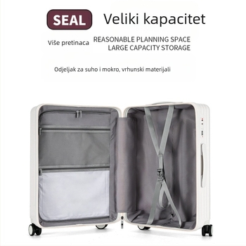 Putni kovčeg sa zatvaračem, velik kapacitet, izdržljiv, s univerzalnim kotačima, unisex