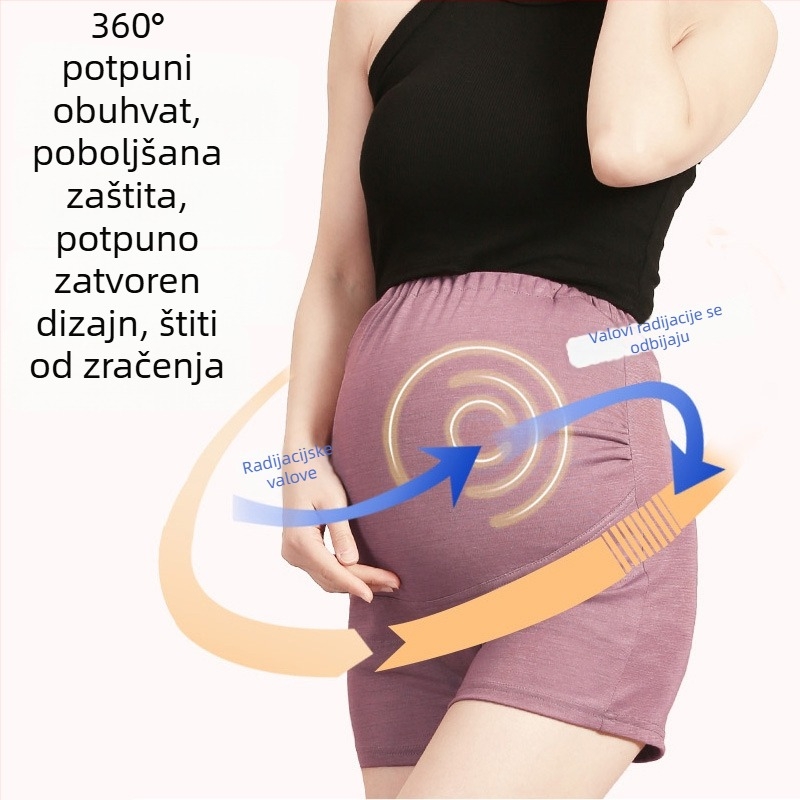 Zaštitno od zračenja za trudnice, s Bellybandom i unutarnjim šortkama, za ured, zaštita za telefon i računalo