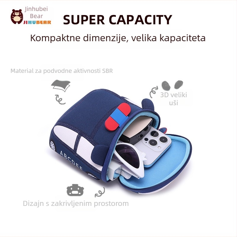 Almost a Bear dječja pojasna/crossbody torba s anime uzorkom, unisex, 1 remen, dišuća, materijal: diving cloth, podstava: poliester, proljeće 2023