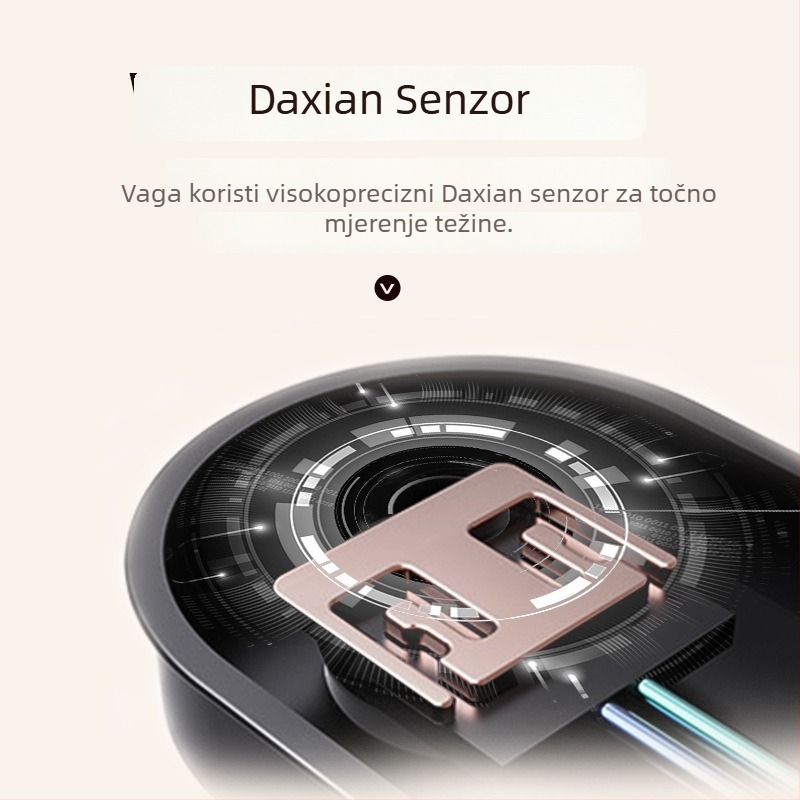 Pametna vaga za tjelesnu masu i postotak tjelesne masti, USB punjenje, 180 kg nosivost, visoko precizan senzor, HD LCD zaslon