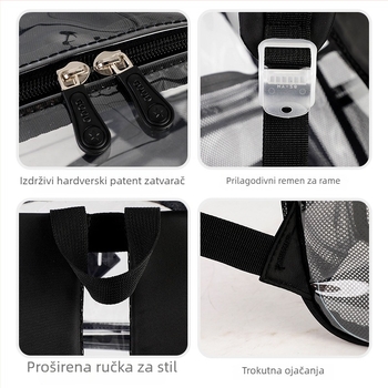 PVC vodootporan ruksak s proširnim kapacitetom i zaštitom kralježnice za učenike 5.–6. razreda