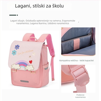 Tomi John's nova dječja školska torba za učenike osnovne škole, smanjuje opterećenje, štiti kralježnicu, sprječava padove, ruksak sladak dizajn