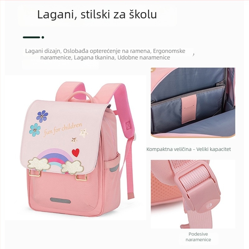 Tomi John's nova dječja školska torba za učenike osnovne škole, smanjuje opterećenje, štiti kralježnicu, sprječava padove, ruksak sladak dizajn