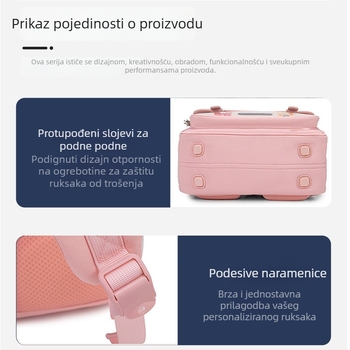 Tommy John školska torba za učenike od 1. do 6. razreda, horizontalna verzija, 2025 novo izdanje, zaštita kralježnice, smanjenje težine, noćni reflektirajući elementi, naramenice s zračnim jastucima, geometrijski uzorak