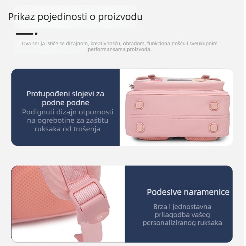 Tommy John školska torba za učenike od 1. do 6. razreda, horizontalna verzija, 2025 novo izdanje, zaštita kralježnice, smanjenje težine, noćni reflektirajući elementi, naramenice s zračnim jastucima, geometrijski uzorak