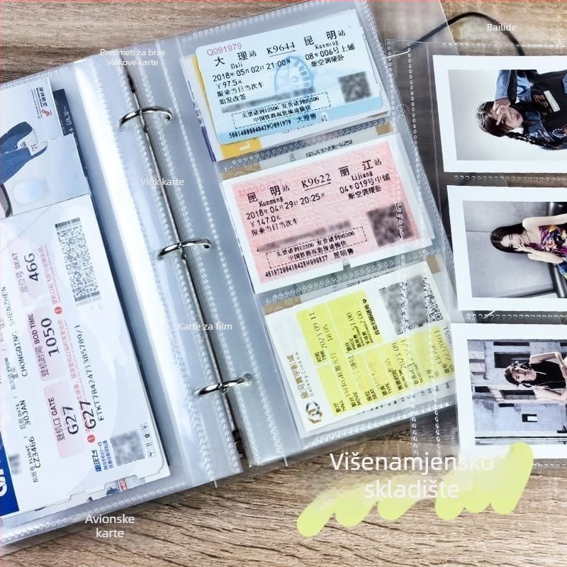 Album za pohranjivanje karata i fotografija - kristalni fotoalbum stil, kožni omot, veza: drugo, marka Unique, namjena: dječji fotoalbum