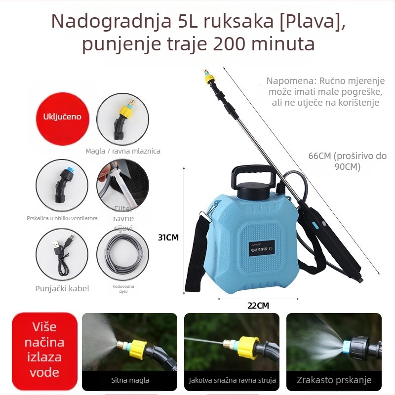 ALMLS Vrtna Električna Prskalica | Materijal: Drugo | Tip: Kana/Prskanje | Pogodno za kućnu njegu vrta