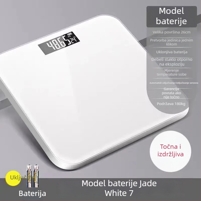 Digitalna vaga za odrasle, punjiva baterija, mjerenje težine, maksimalna nosivost 360