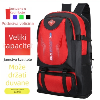 Putni ruksak velikog kapaciteta 36–55 L, otporan na prskanje vode, za 15-inčni laptop, dvostruke naramenice, podstava od poliestera