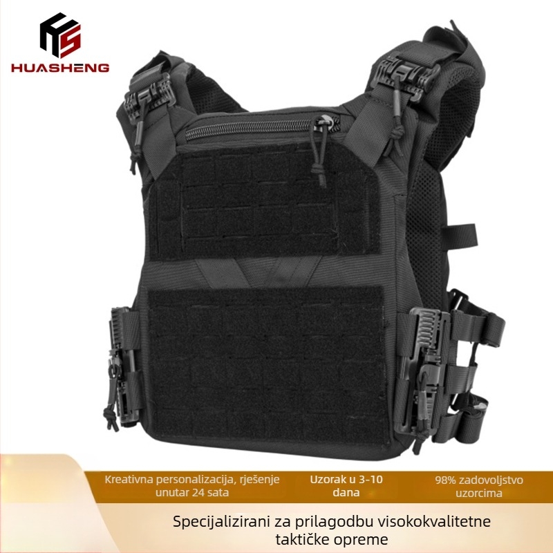 Taktička vest s MOLLE sustavom brzog oslobađanja, otporna poliester tkanina, unisex za odrasle, za sportsko streljaštvo
