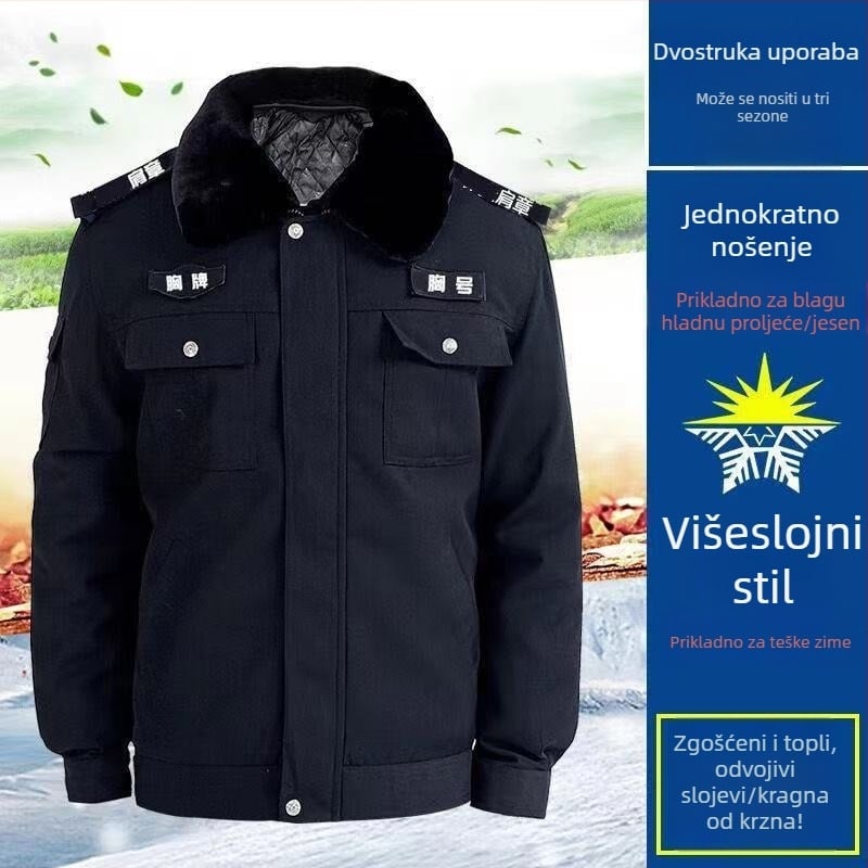 Sigurnosni pamučni kaput s punjenjem, kratak, debeo, maskirni uzorak, muška uniforma