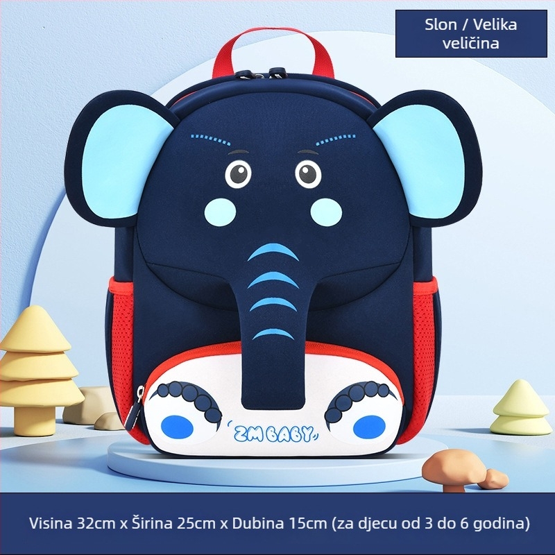 Torba za vrtić s karikaturnim uzorkom — Materijal: diving cloth; Uzorak: cartoon; Prozračna, Vodootporna, Otporna na habanje