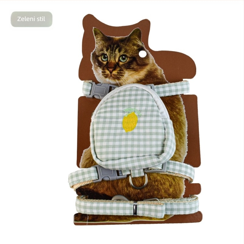 Mačji harnes s kaišem, voćna torbica, I-oblik dizajn prsa-nazad, platno, porijeklo Zhejiang